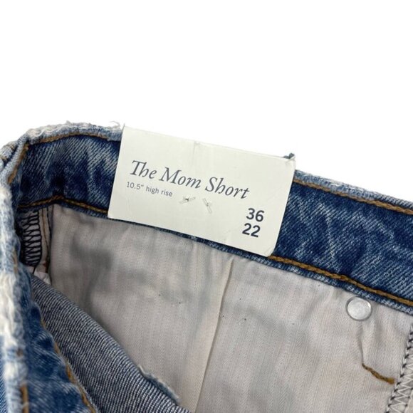NWT ABERCROMBIE & FITCH High Rise Mom Cut-Off Denim Short Sz 22 - Picture 6 of 8
